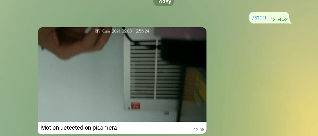 Motion Detection Telegram Bot