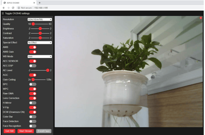 ESP32 Camera Web Server